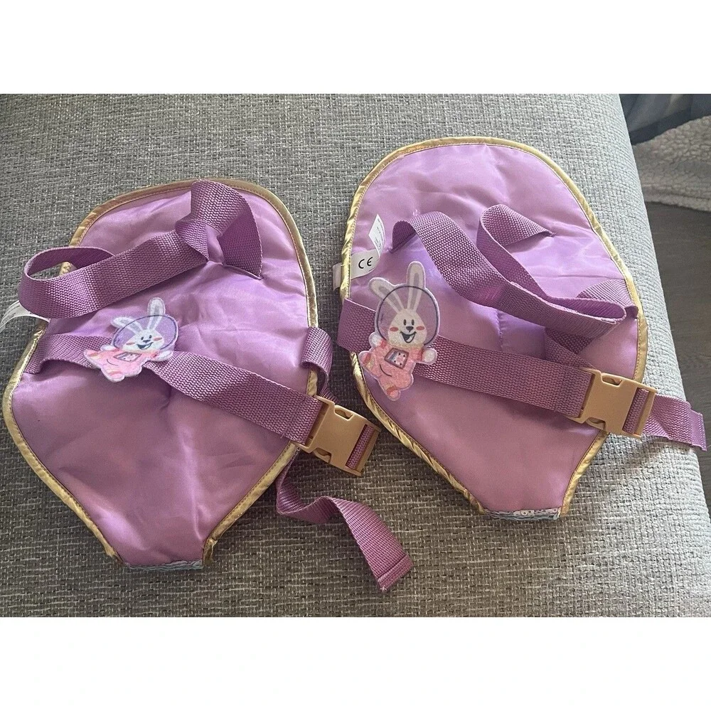 BABY Born Happy Birthday Purple w/ Sequin Backpacks for 18 in Doll LOT OF 2
